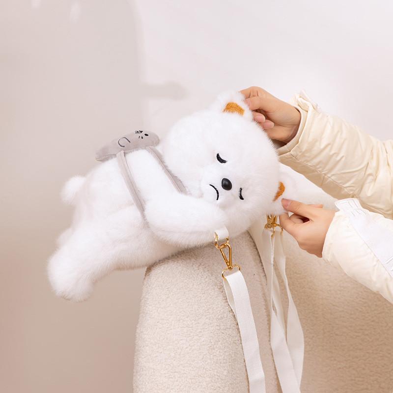 Raccoon Plush Stylish Bag Cute Panda Backpack Cuddly Penguin Soft Toy Perfect For Kids