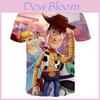 Camiseta Casual Unisex Vibrante Toy Story 4 com Estampa 3D Para Conforto no Verão