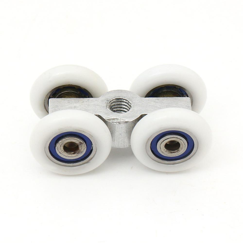 2Pcs 1.85*0.87 Inch Hanging Sliding Roller Metal Pulley Hardware Furniture Hardware Wheel Door