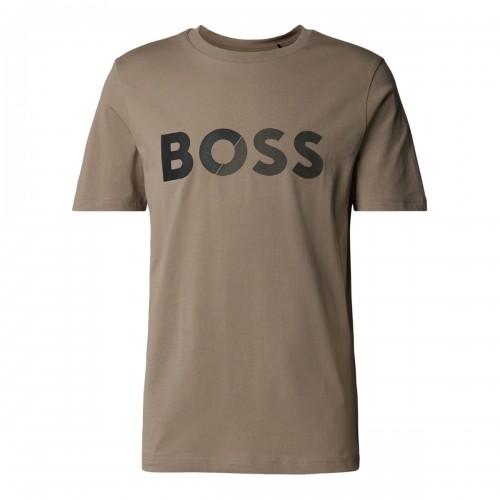 Boss Mens Large Logo Cotton T-Shirt