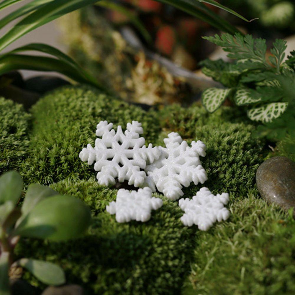 10Pcs New Craft Accessories Resin Decor Landscape Ornament Snowflake Christmas Decoration Plant Pot