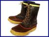 Vintage 70s-80s Made In Canada / Leather Snow Boots with Inner Lining Dark Brown /24.0-25.0cm/