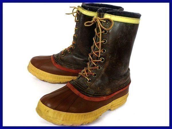 

Vintage 70s-80s Made in Canada / SOREL Leather Snow Boots with Inner Lining Dark Brown /24.0-25.0cm/