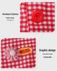 Plaid Long-Sleeve Apron Smock for Adults - Korean Style