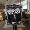 1PC Black white animals Print Flannel Blanket, High quality Comfortable for All Seasons, Home Decor, Warmth and Comfort