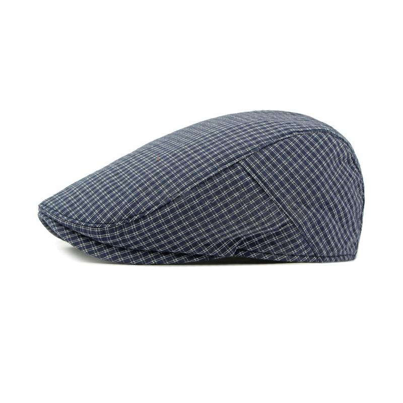 Beret Men's British Retro Forward Cap Plaid Paintsman's Cap