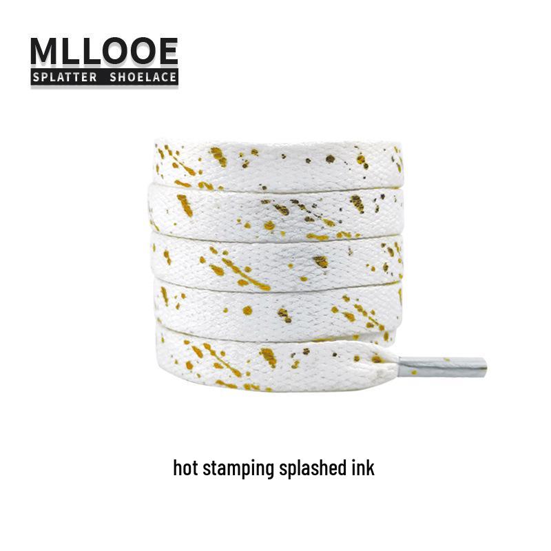 Black and White Splatter Ink Shoelaces for AF1, Dunk, Skate, and Casual Shoes