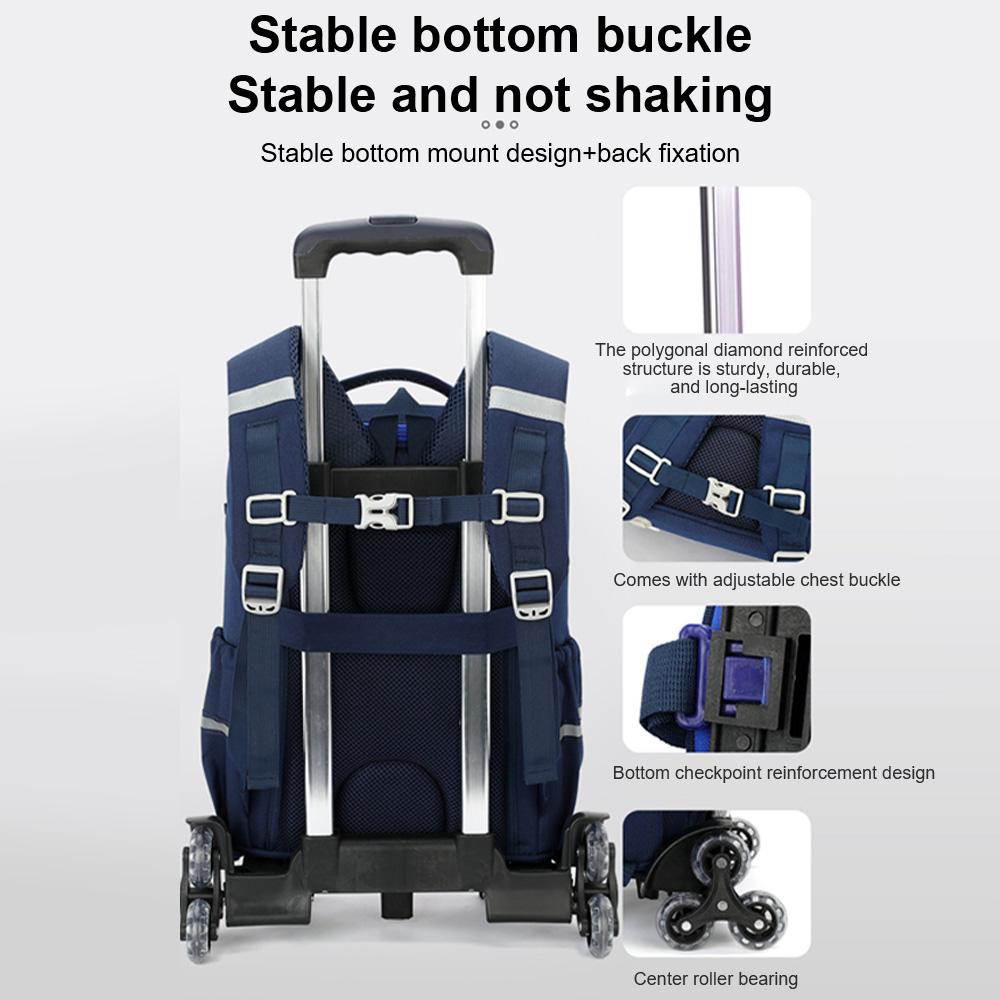 Plecak na kółkach astronauta dla chłopców, plecaki szkolne dla dzieci z kółkami, wodoodporny, drukowany, na kółkach, torba na książki