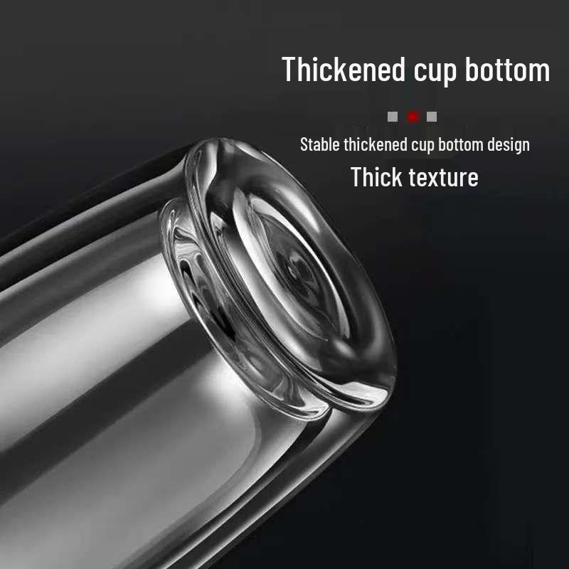 One-Touch Open Goose Egg Double-Layer Glass Cup: Anti-Scalding, High Borosilicate, Quick-Open Tea/Water Separation Cup