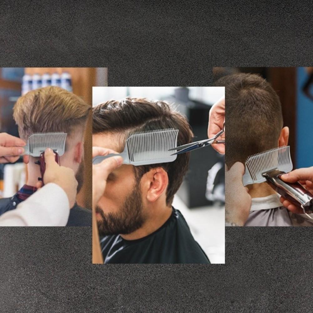 Plastic Fading Comb Heat Resistant Flat Top Hair Cutting Comb Barber Clipper Blending Comb Salon