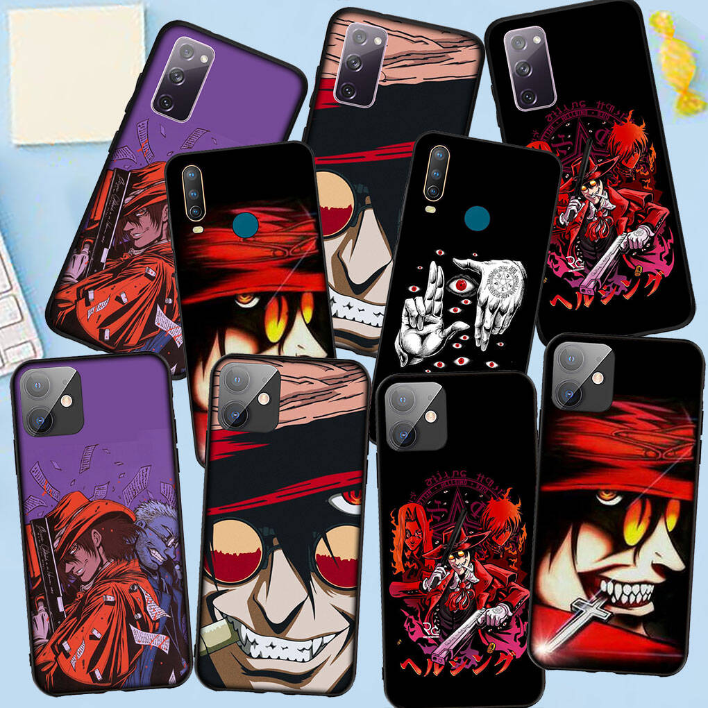 Phone Case for iPhone 17 16 15 Plus XR 16E Huawei P30 P20 Lite Redmi Note 14 12 11 13 Pro Max OPPO A60 A80 A40 A18 A38 Cartoon Hellsing Alucard Cover