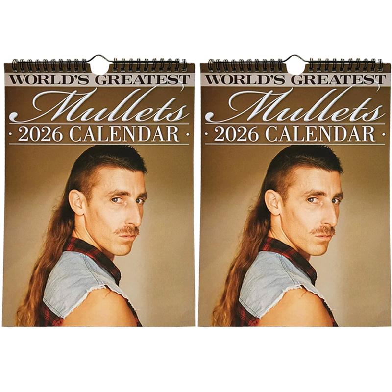 2026 Mullet Calendar Hair Stylist Journal Daily View Journal & Organiser Hair Stylist's Mullets Funny Cool Calendar