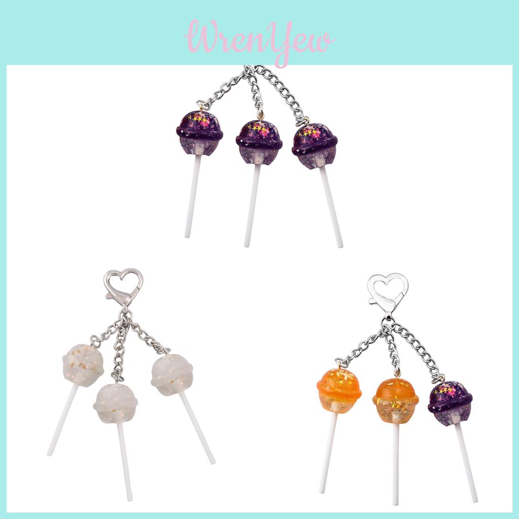 Cute Lollipop Shape Car Bag Pendant With Zinc Alloy For Gifts And Decorations