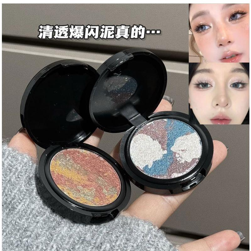 Multicolor Shimmer Glitter Three Color Cream Eyeshadow Palette For Women