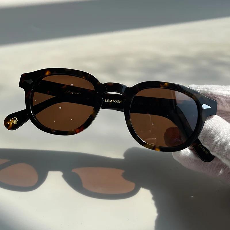 Occhiali da Sole di Alta Qualità Uomo Johnny Depp Lemtosh Occhiali da Sole Polarizzati Donna Marca di Lusso Montatura in Acetato Vintage