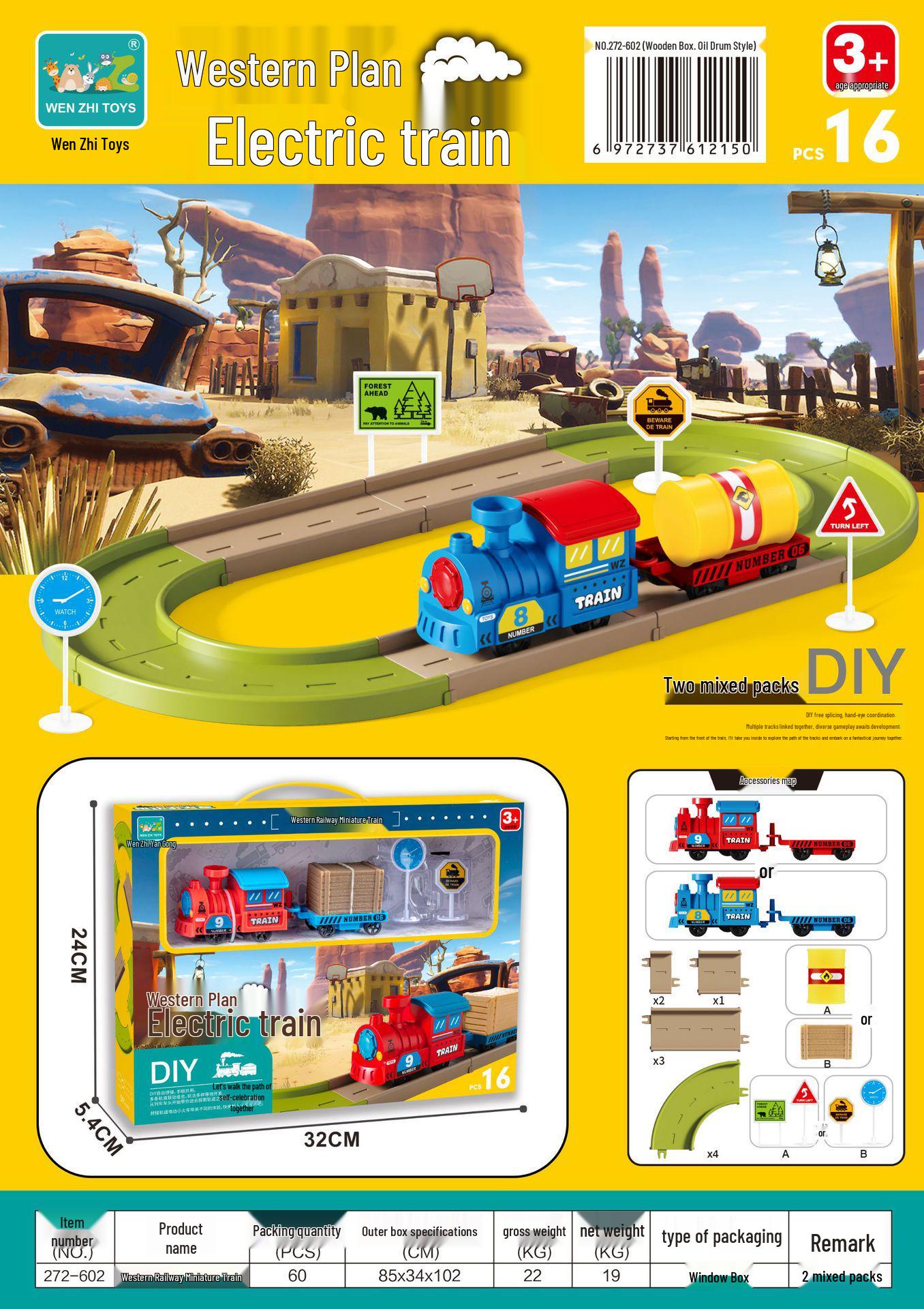 Classic Electric Train Set with Music - Educational Retro Toy for Kids