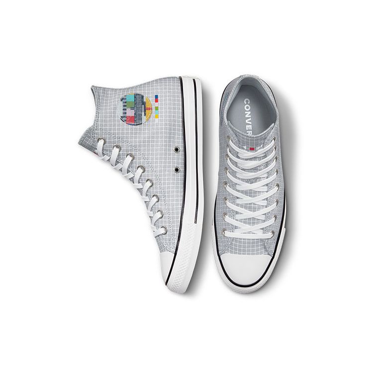 Converse Chuck Taylor All Star Comfortable Lightweight Durable High-Top Canvas Shoes Unisex Sneaker Gray White A03783C