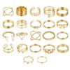European and American Popular Design Sense Niche Butterfly Ring Open Joint Ring Set Love Ring