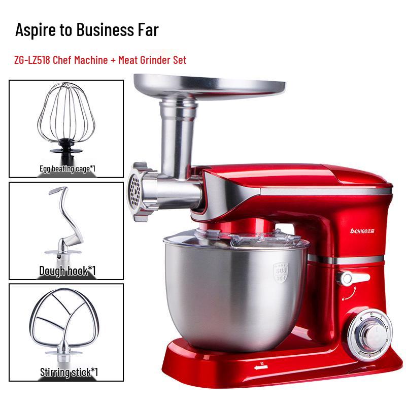 Chigo Multifunktionale Küchenmaschine: Automatischer Teigkneter, Gewerbemixer, Milchmixer und Eierschläger