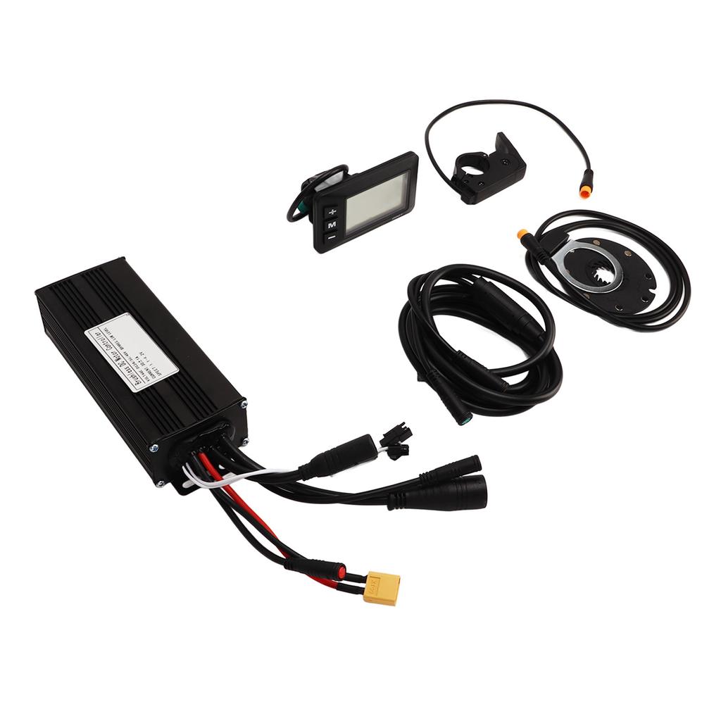 DC24V 36V 48V 30A Sinuswellen-Motorcontroller mit Bedienfeld, Leistungssensor und Daumengas für DIY-Fahrradumrüstung