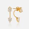 NEW BOHO TEARDROP ZIRCON PIERCING EARRINGS Dazan 2026 NS 18k Gold Plated Hypoallergenic Stainless Steel THEATER PROPS JEWELRY