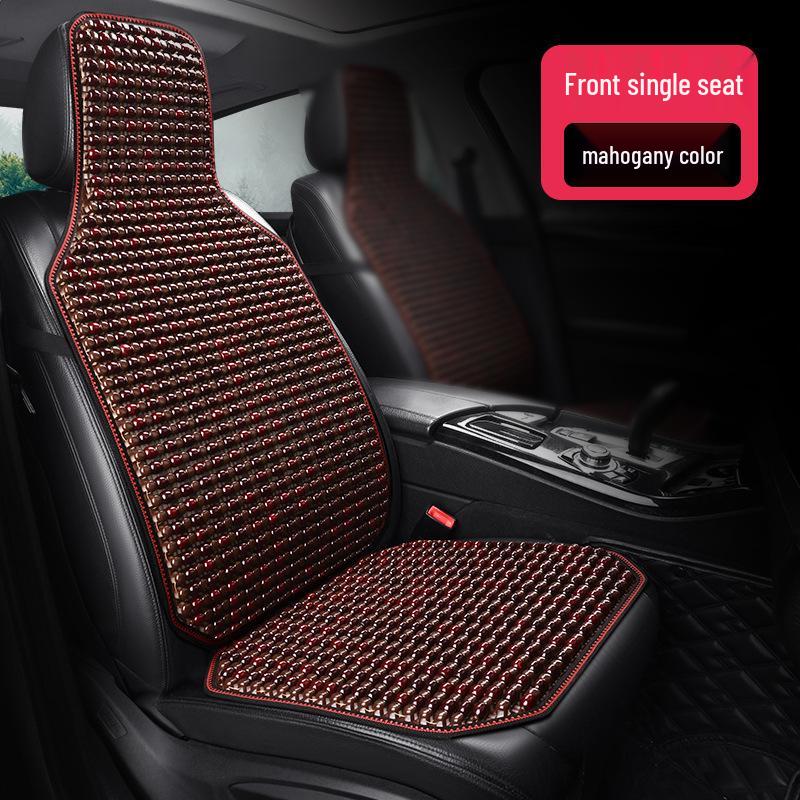 Breathable Wooden Bead Car Seat Cushion - Universal, Cool, Ventilated Mat for All Seasons