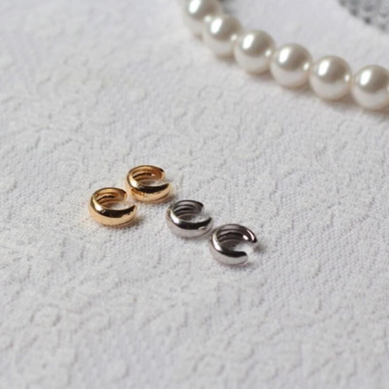 

Taoran Bold Gold Earrings, Glossy Ear Cuff, Silver gold