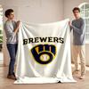 Milwaukee Brewers Logo Blanket Print Blanket Soft and Cozy Perfect for the Living Room Bed Sofa or a Nap,gift