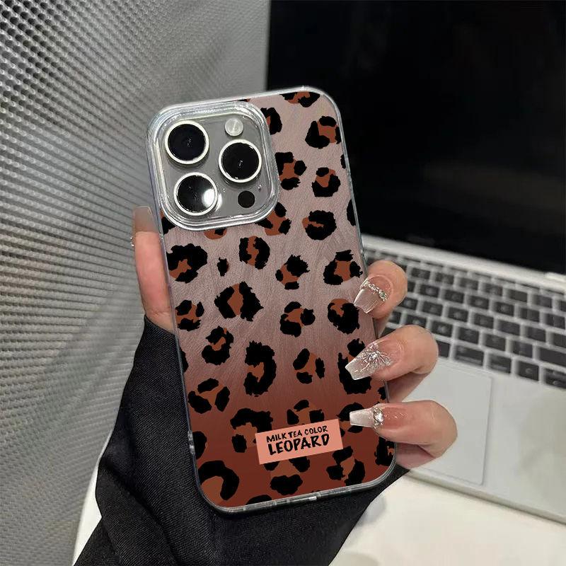 Leopard Love Point Print Phone Case For iPhone 16 15 14 13 12 11 Pro 16E 7 8 Plus X XS Max XR Shockproof Cover