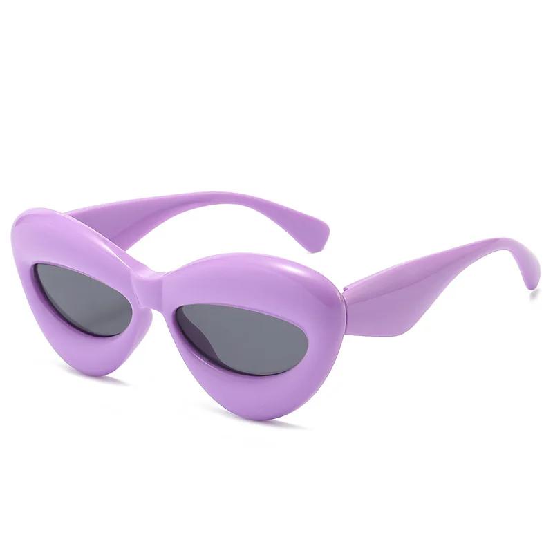 New Funny Sunglasses Women Cat Eye Thick Inflated Frame UV400 Protection Cute Sun Glasses Fashion Brand Design Gafas