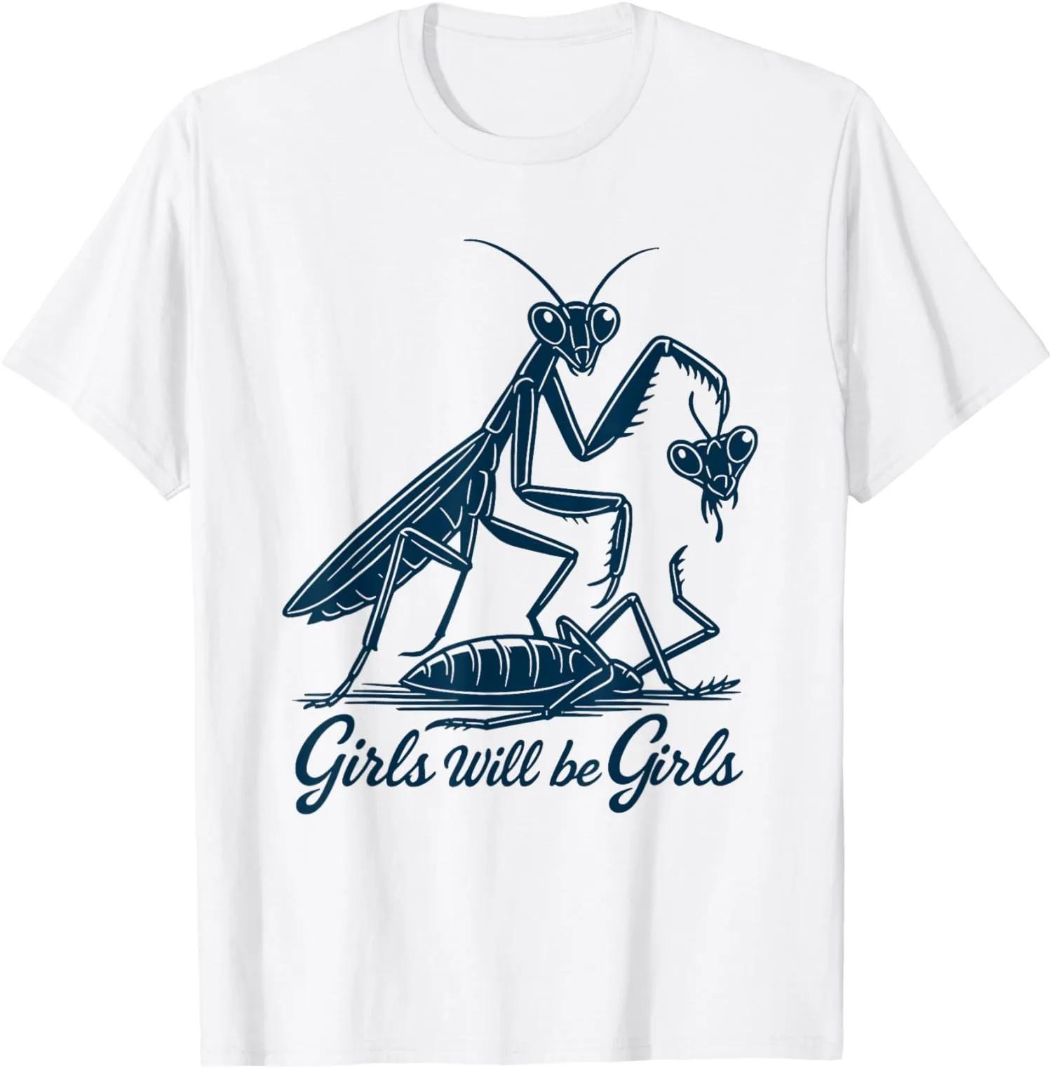 Praying Unisextis Devouring Mate Girls Will Be Girls Graphic Cotton TShirt Unisex Casual Short Sleeve Tee S