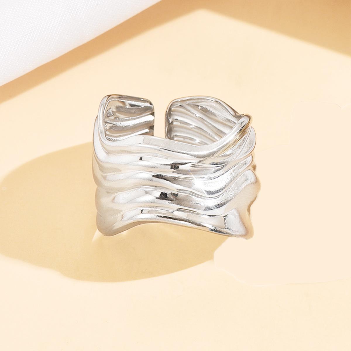 Punk Wide Band Stainless Steel Ring - Old Money Style for Men & Women