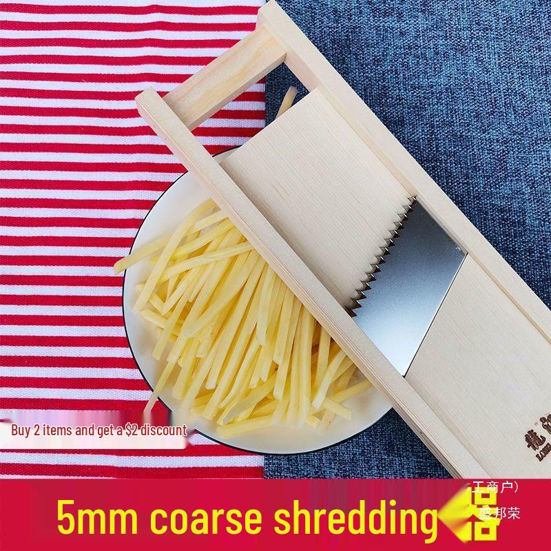 Rallador de Papa y Verdura Grueso Longjiang 5: Pelador y Cortador de Madera
