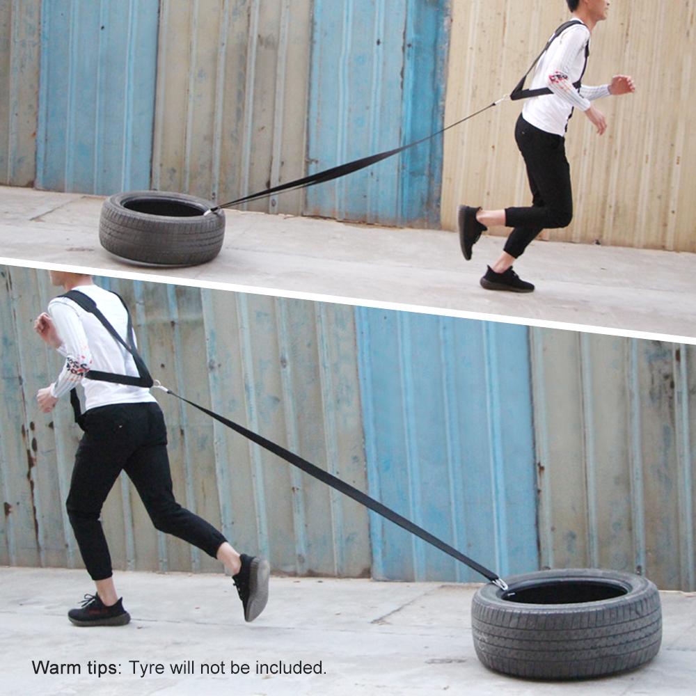 Adjustable Training Belt Resistance Elastic Belt Running Safety Training Rope Sled Harness Tire Pulling Harness Workout