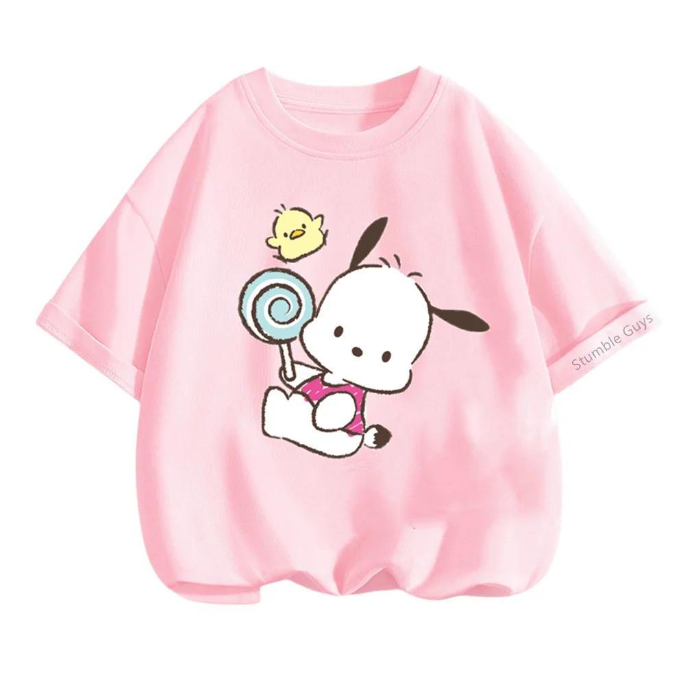 Children's Casual T-Shirt Summer Sanrio Cartoon Short Sleeve Boys' and Girls' Clothing