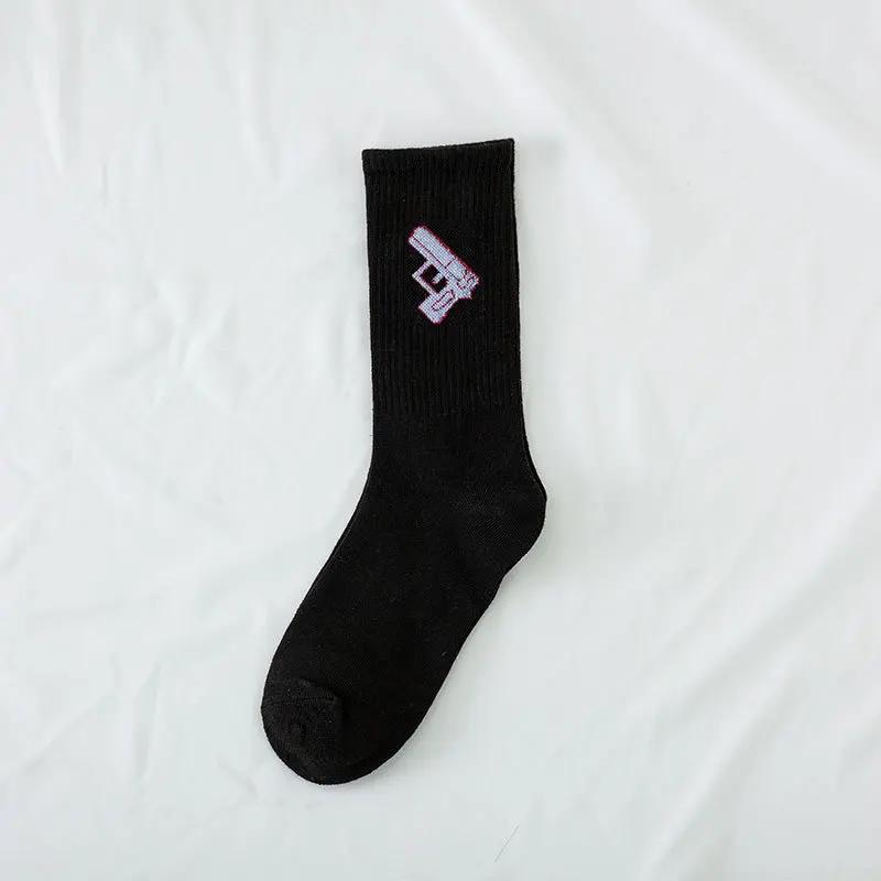 Long Tube Male Japanese College Style Harajuku Korean Sports Female Couple Mens Socks High Top Female Trendy Cotton Socks
