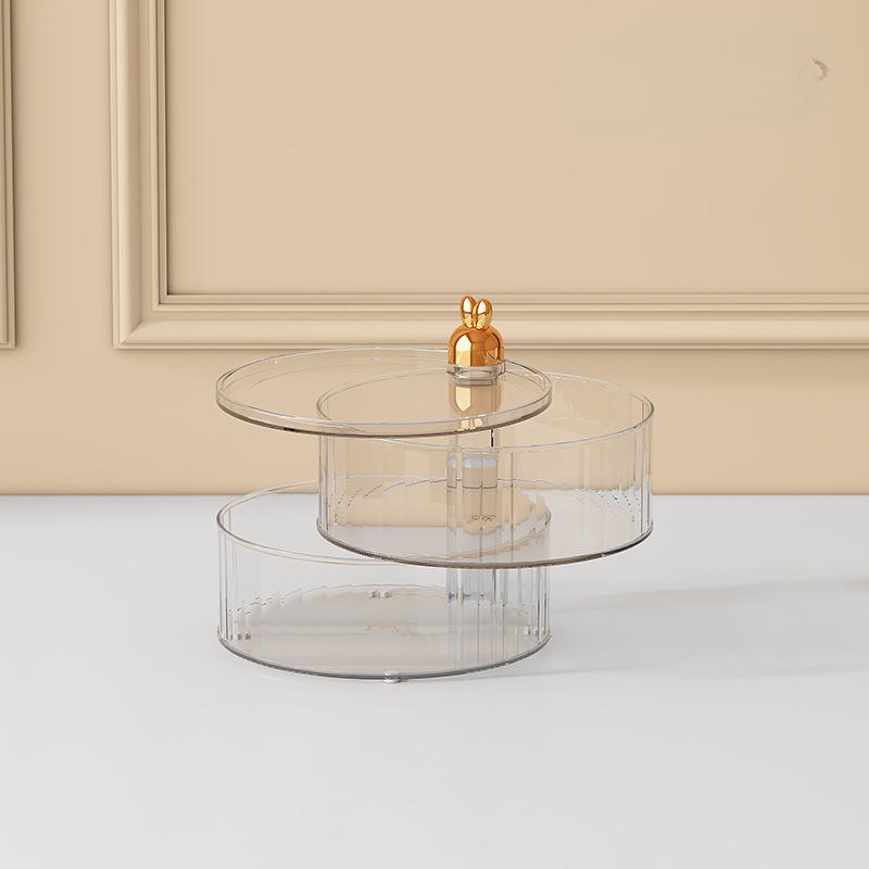 New Year's Home Living Room Candy Box High-end Light Luxury Transparent Dried Fruit Plate New Year's Nut Snack Storage Box