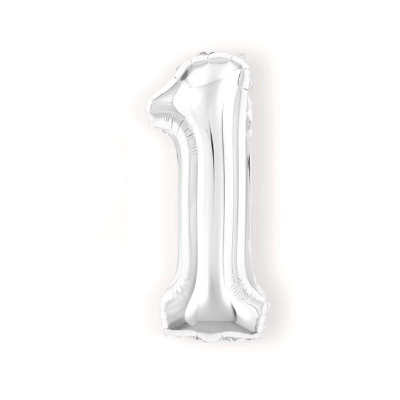 32-Inch Aluminum Foil Number Balloons Gold Silver Birthday Baby One Year Old Decorative Photography Balloons Celebration Supp...