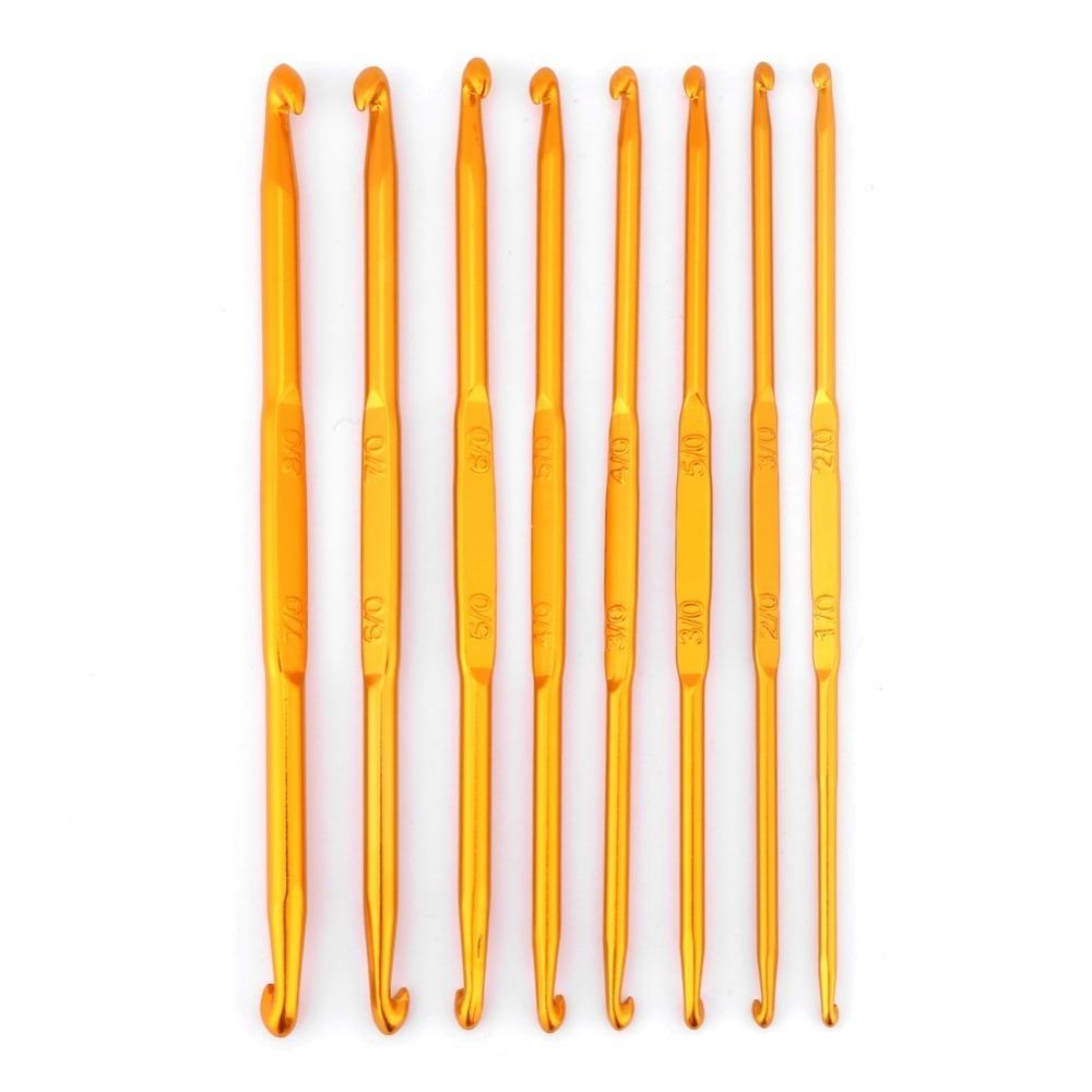 8pcs Double Ended Design Crochet Knitting Needle Set Tunisian Crochet Hooks For Knitting Craft
