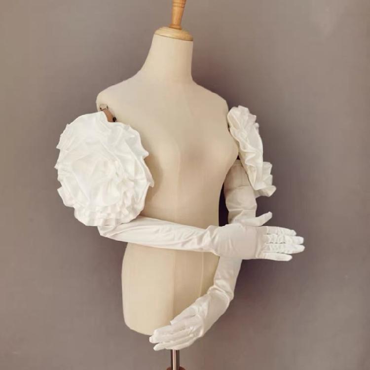 Evening Galas Dress Gloves Lady Stage Performances Elbow Length Wedding Gloves