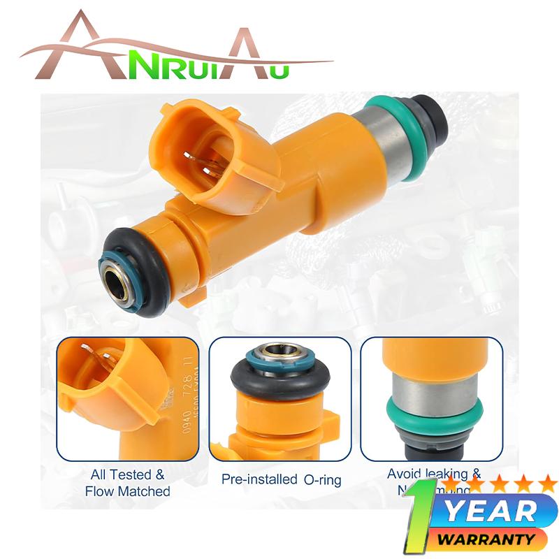6PCS Fuel Injector Nozzle Compatible with Infiniti EX37 FX37 G37 M37 Q40 Q50 Q60 Q70 Q70L QX50 QX70 3.7L V6 2008- 16600EY00A