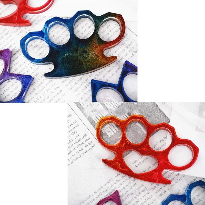 2026 New Brass Knuckle Reusable DIY Epoxy Silicone Mold Finger Tiger Ring Sleeve Mirror Mold (1Pcs) for Crafting