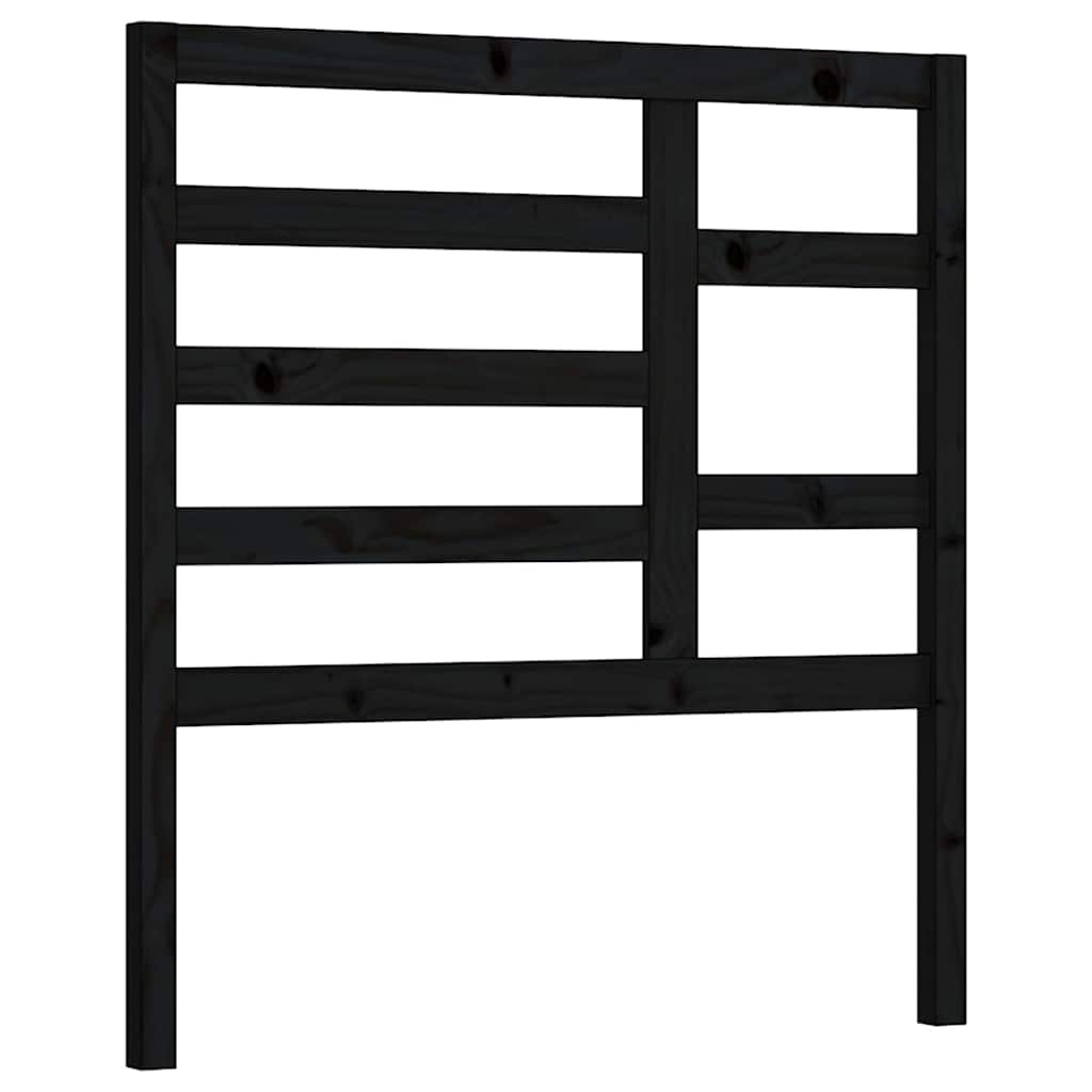vidaXL Bett-Kopfteil Schwarz 106x4x104 cm Massivholz Kiefer