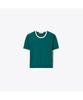 Tolibeochi Contrast Trim Viscose T-Shirt - Emerald