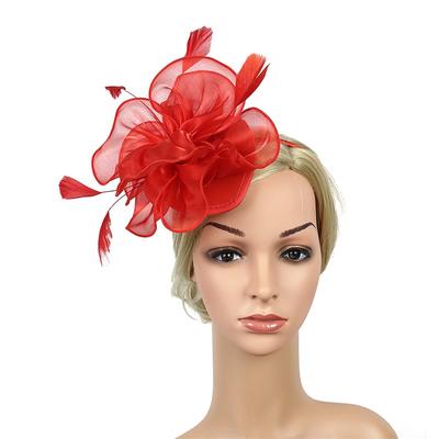 Wedding Ladies Headpiece Hair Clip Women Fascinator Wedding Accessories Feather Headdress Headband Princess