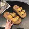 Fashion New Women Slippers Fashion Retro Sandals Outer Hollow Buckle Roman Slippers Anti-slip 2025 Breathable Women Shoes Slides Women