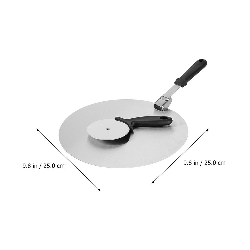 

1Set Stainless Steel Pizza Peel Paddle Shovel Cutter Wheel Set Easy to Remove Baked Items from Oven Great for Various чорний