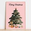Vintage Christmas Metal Wall Decoration, Holiday Sticker Sign
