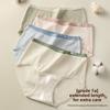 Women's Spring and Autumn Simple Pure Cotton Anti  Bacterial High Elastic Abdominal Comfort Briefs