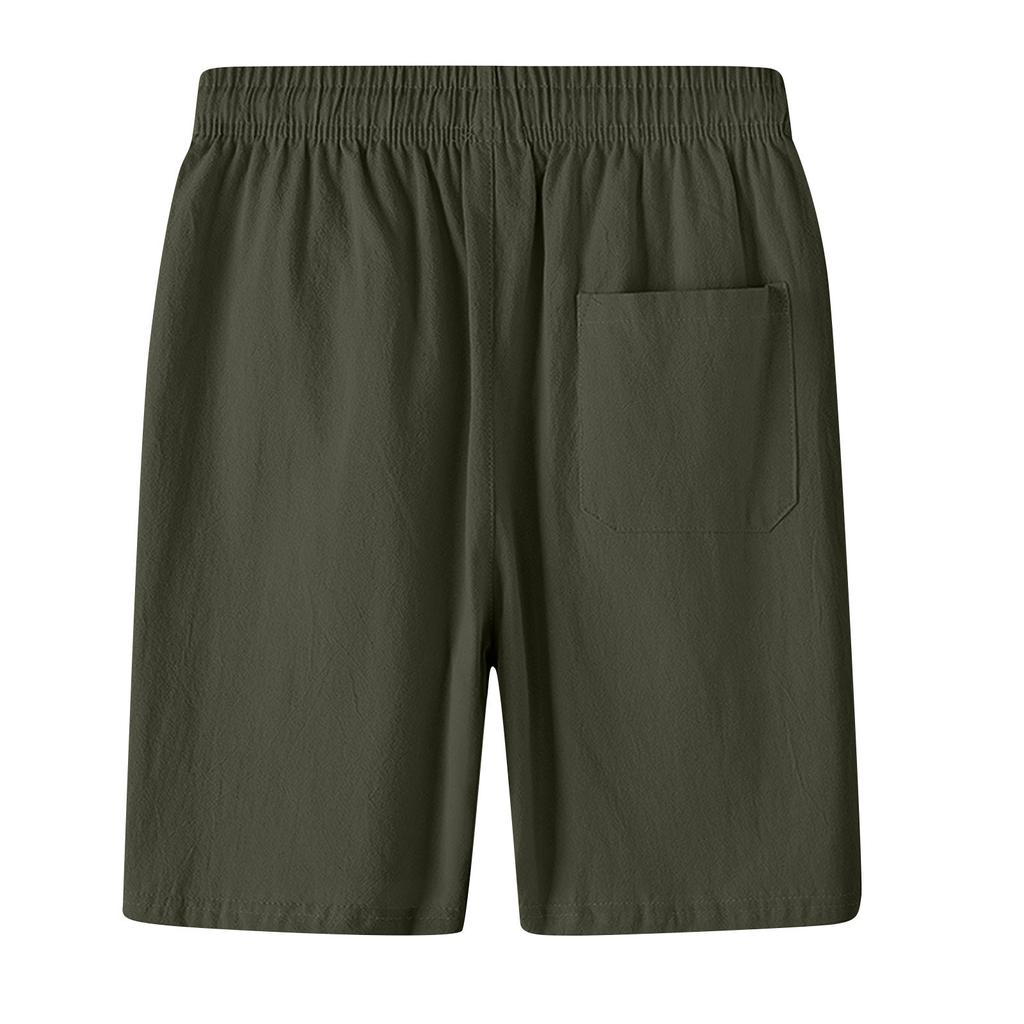 Men'S Loose Cotton And Linen Cropped Pants Fashionable Casual Sports Straight Leg Pants